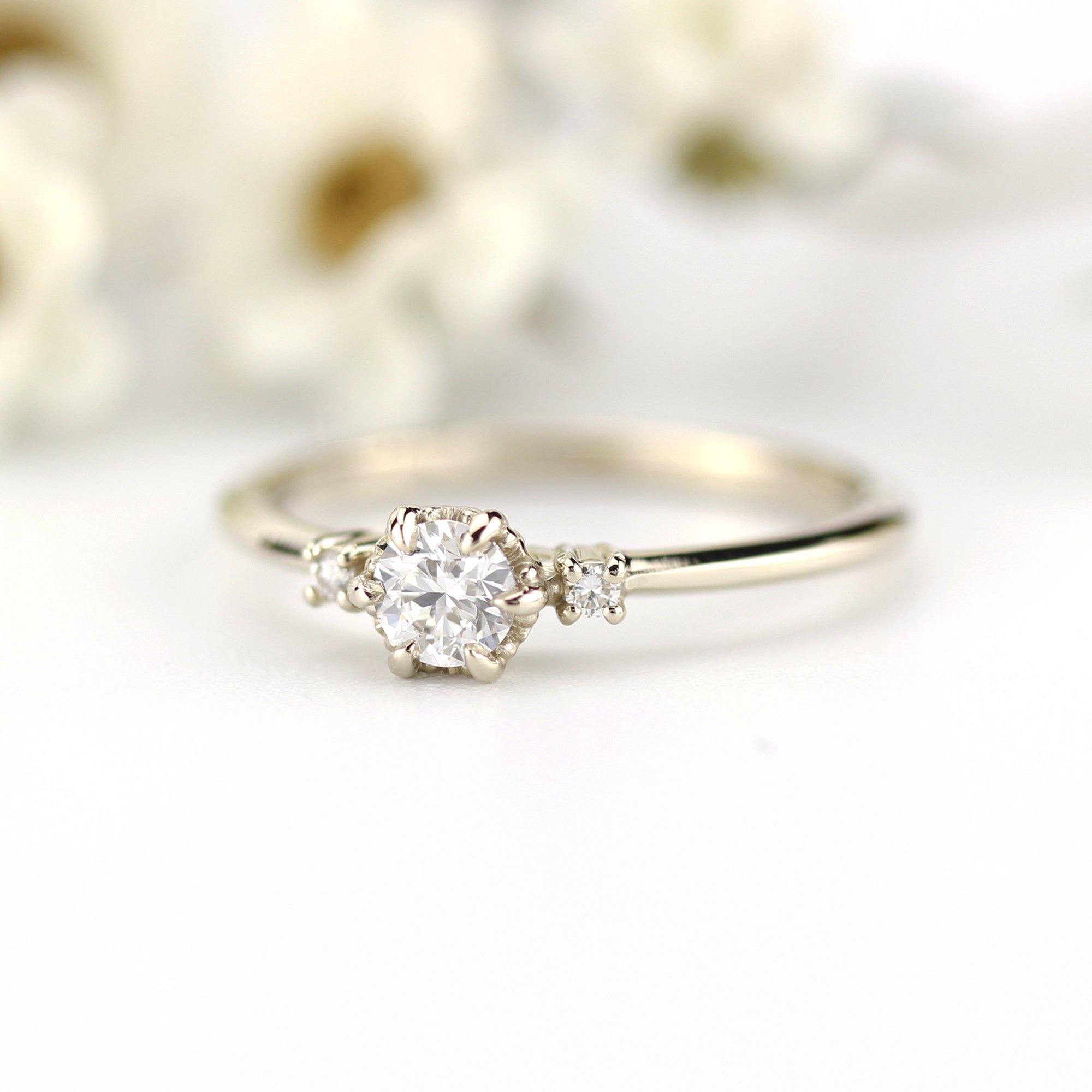 simple white gold wedding rings for women