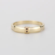 Load image into Gallery viewer, Handcrafted Black Diamond Signet Engagement Ring in 18K Solid Gold – A Bold and Inclusive Symbol of Love and Commitment for All Genders