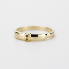 Load image into Gallery viewer, Handcrafted Black Diamond Signet Engagement Ring in 18K Solid Gold – A Bold and Inclusive Symbol of Love and Commitment for All Genders