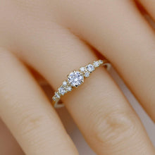 Load image into Gallery viewer, cluster engagement ring round diamonds | Simple engagement ring - NOOI JEWELRY