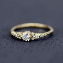 Load image into Gallery viewer, cluster engagement ring round diamonds | Simple engagement ring - NOOI JEWELRY