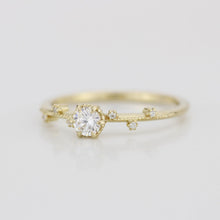 Load image into Gallery viewer, Unique diamond engagement ring, white diamond engagement ring | R334WD - NOOI JEWELRY